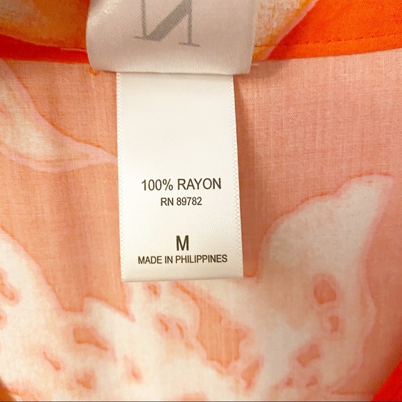 Natori Orange Floral Tunic - Picture 7 of 10